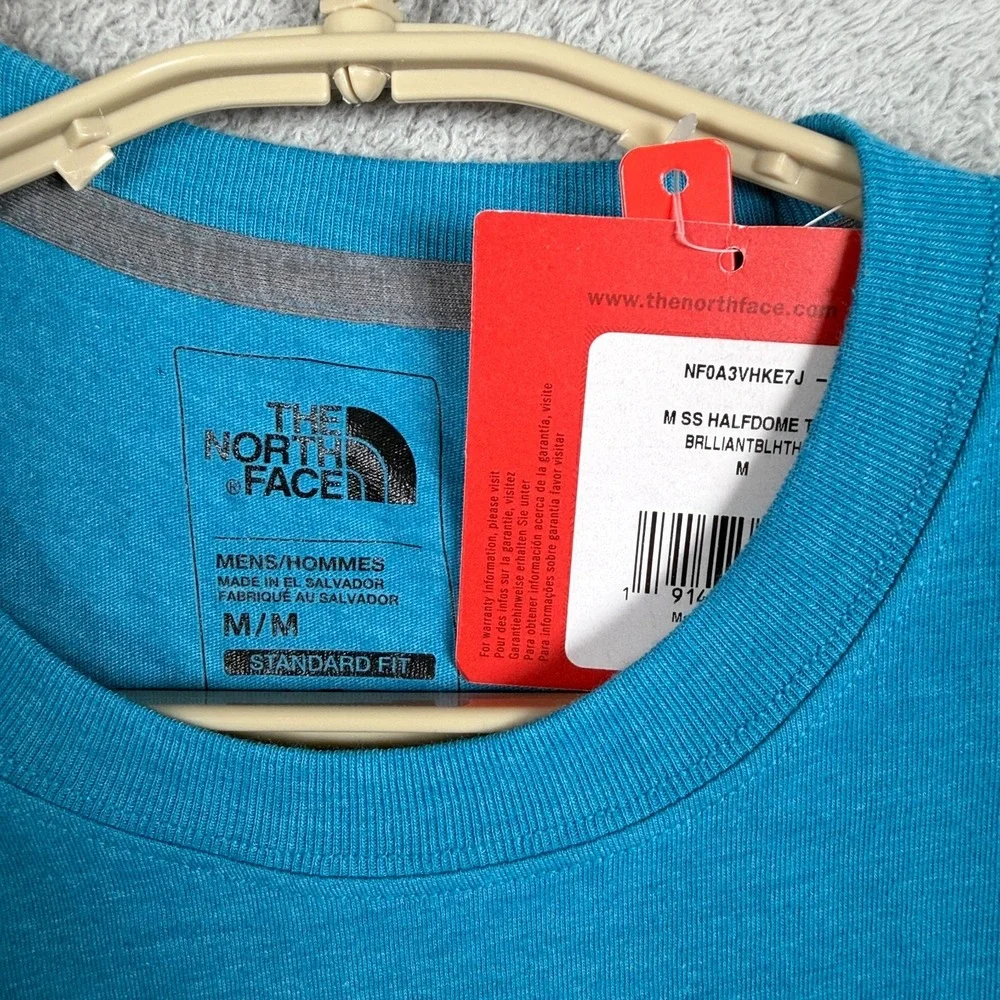 The North Face Mens Blue Halfdome Standard Fit Crew Short Sleeve Tee NF0A3VHKE7J